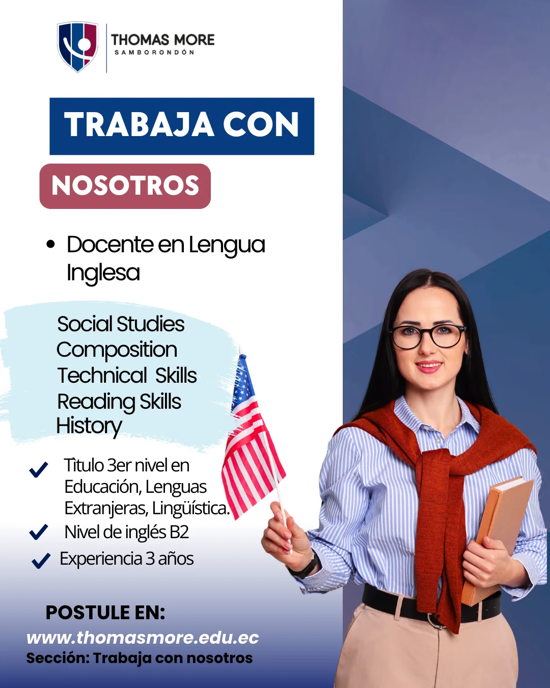 Buscamos Docente de :