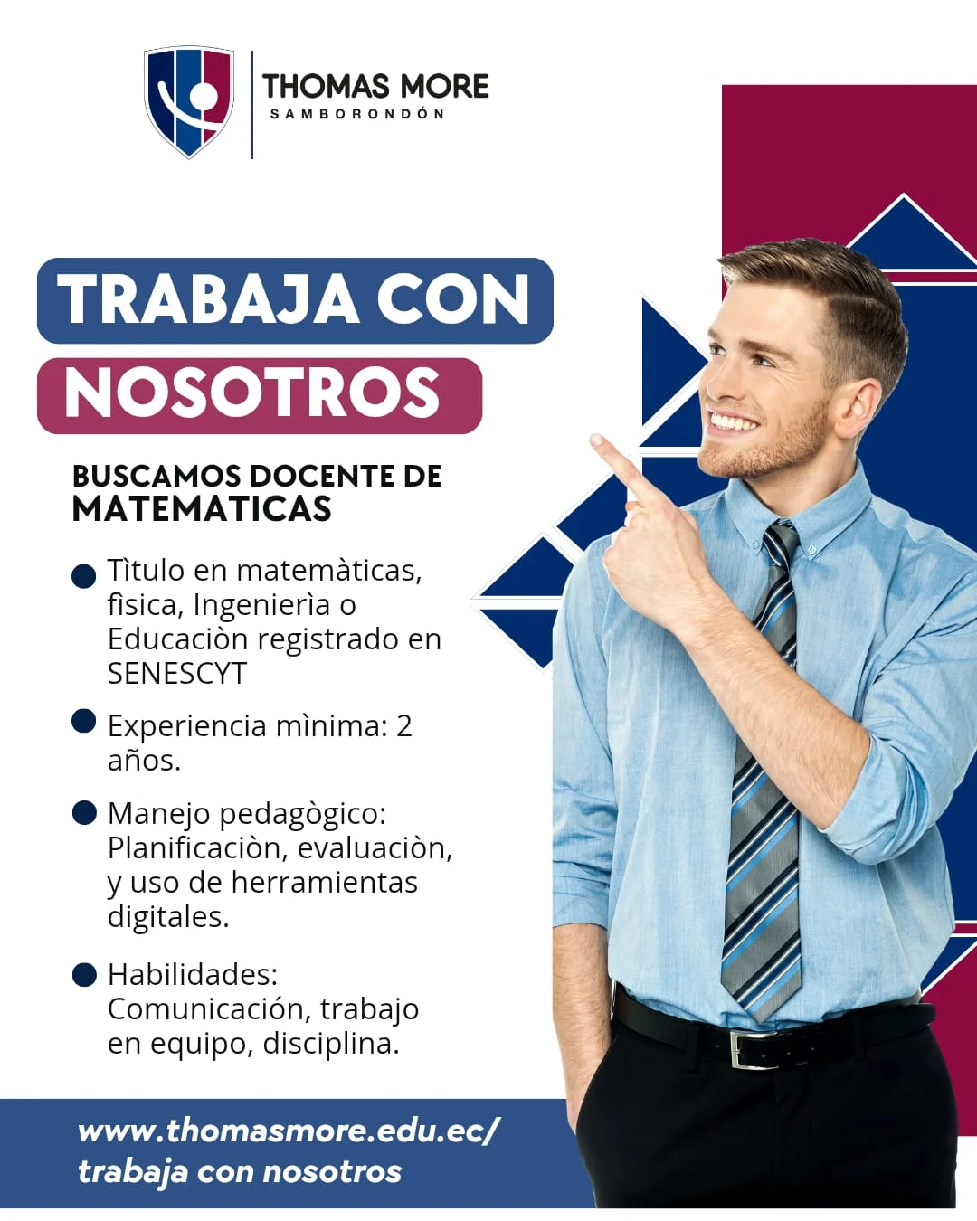 Buscamos Docente de :